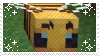 A stamp of a minecraft bee